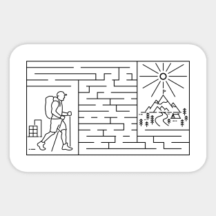 A maze between adventure Sticker